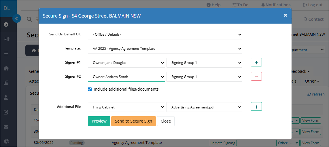 Use Secure Sign – VaultRE