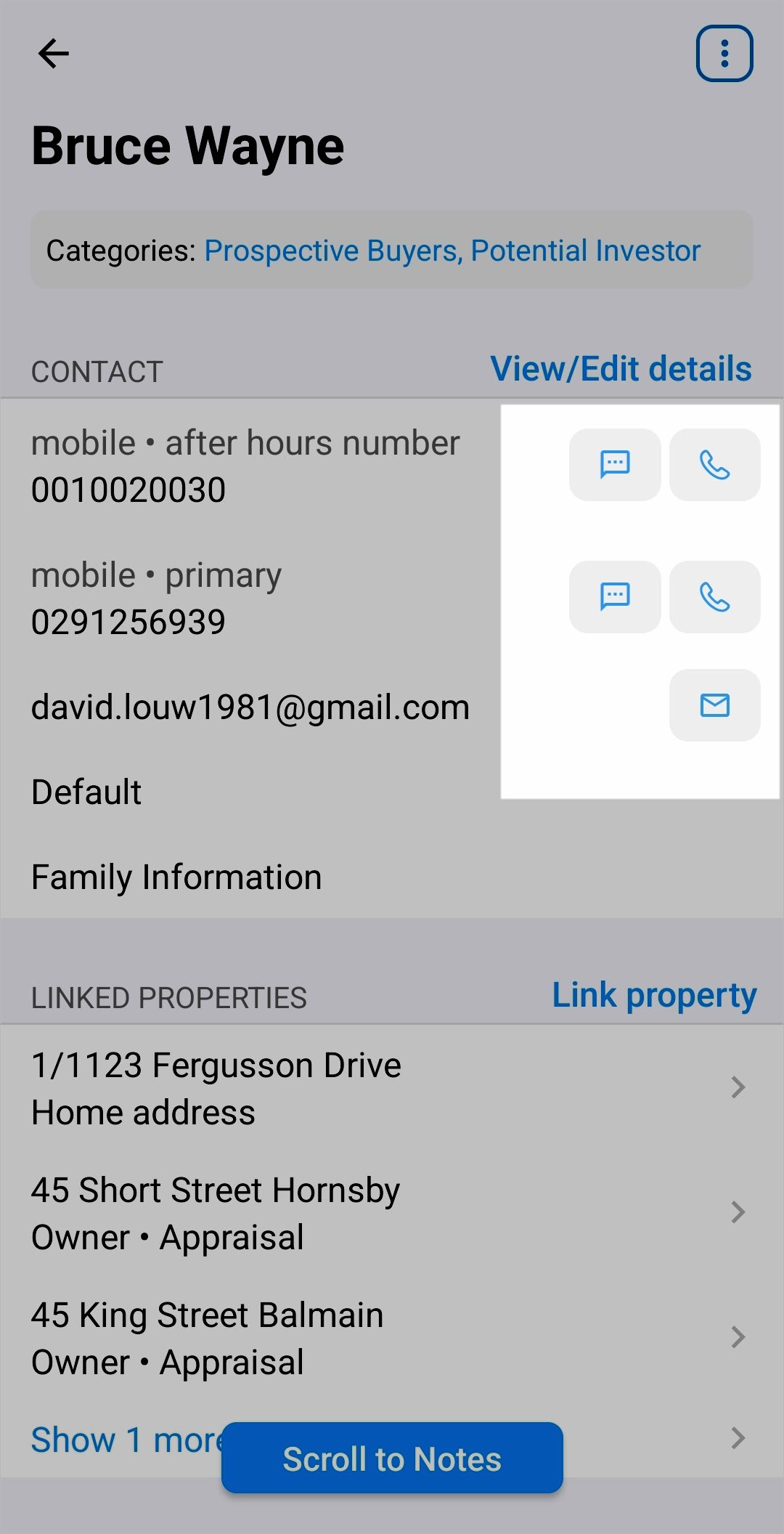 Manage contacts in the MRI Vault Android app – VaultRE