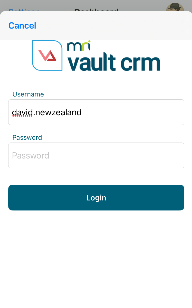 Add a user profile in the MRI Vault iOS app – VaultRE