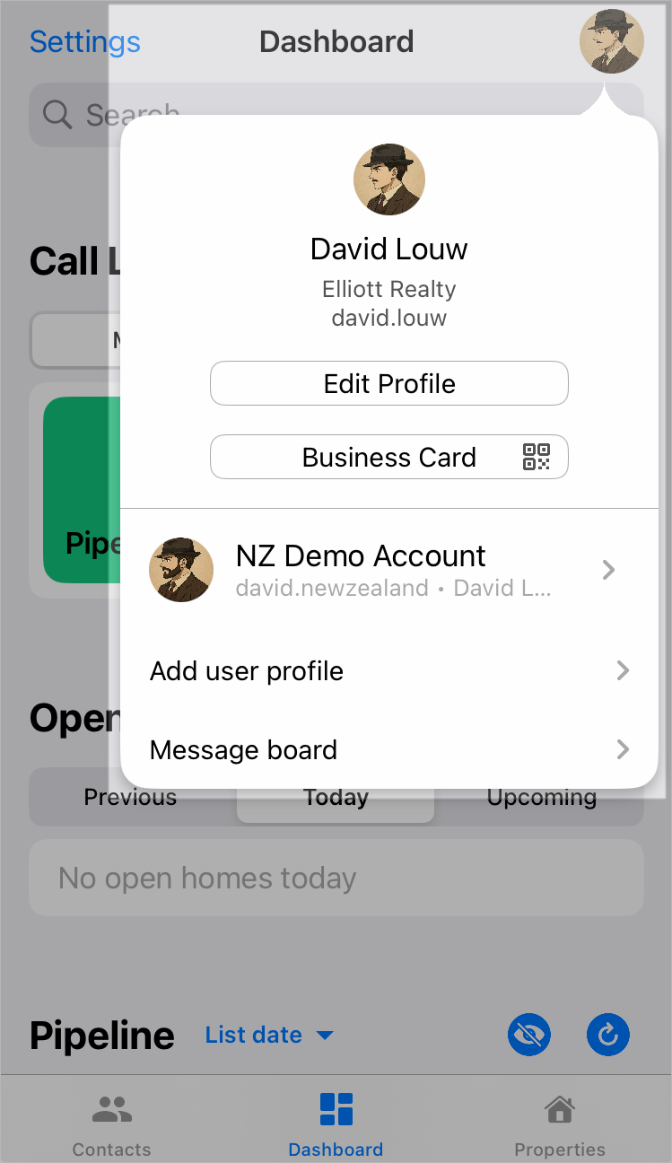 Add a user profile in the MRI Vault iOS app – VaultRE
