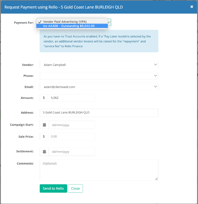 Rello Integration – VaultRE